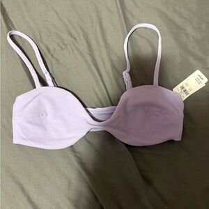 ⭐️Nwt Aerie Lavender bikini top size small